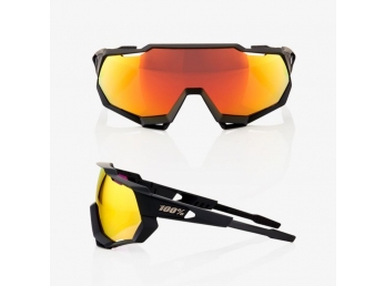 Brýle 100%  Speedtrap Soft Tact Black w/ HD Red Multilayer Mirror